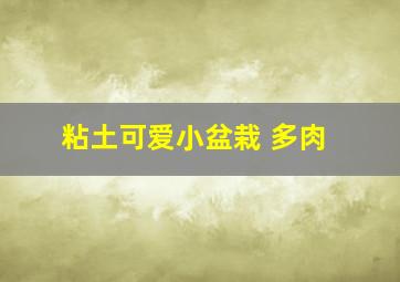 粘土可爱小盆栽 多肉